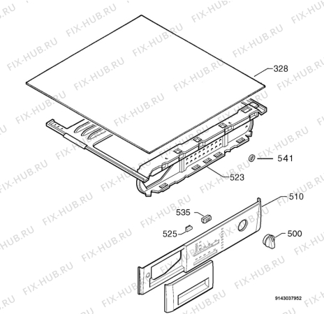 Взрыв-схема стиральной машины Aeg Electrolux L12820J6 - Схема узла Command panel 037